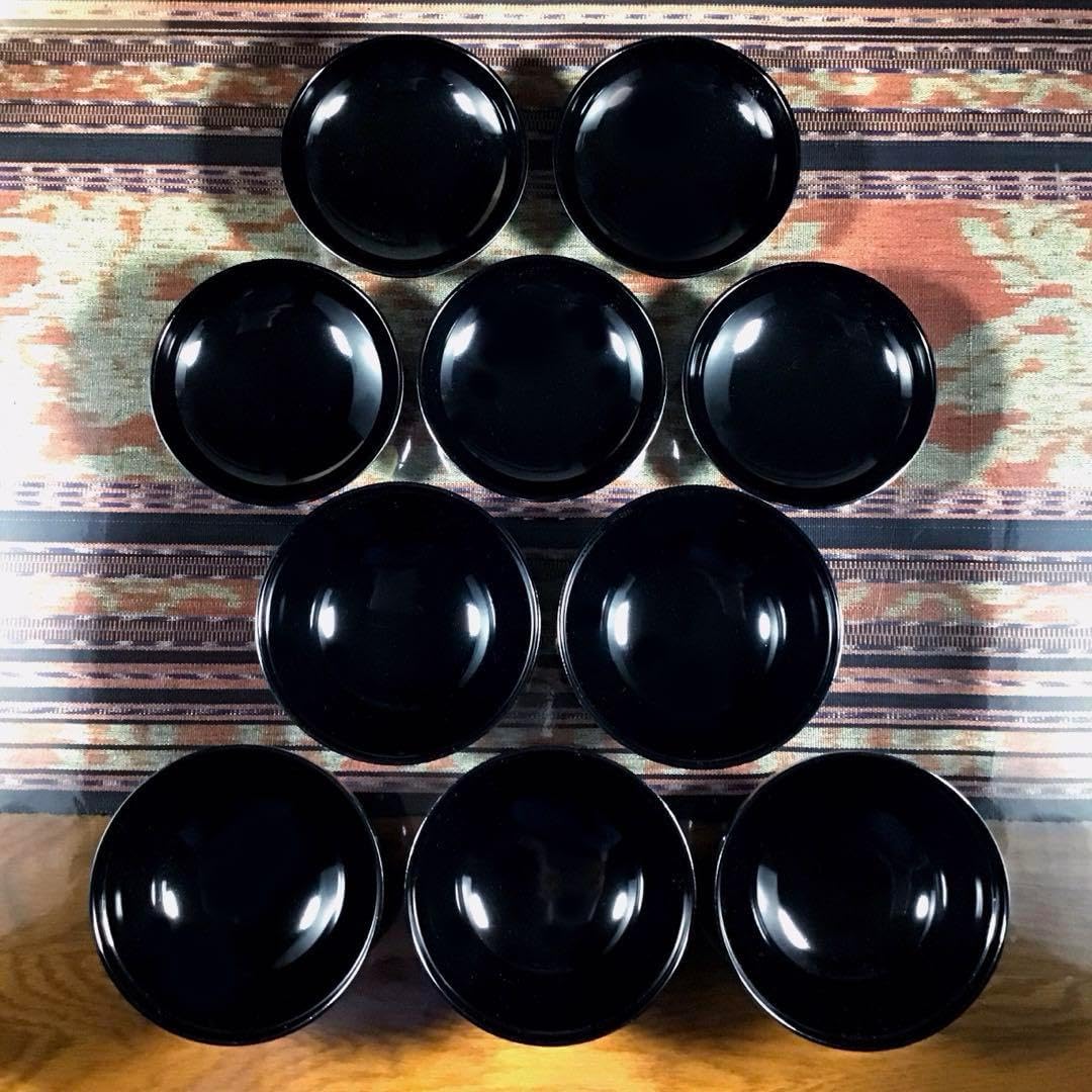 天然木朱漆塗 木曽漆器 金彩蒔絵慶事用吸い物碗5客揃 な箱出し